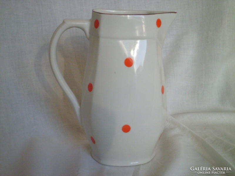 Old Hóllóháza porcelain jug with dots