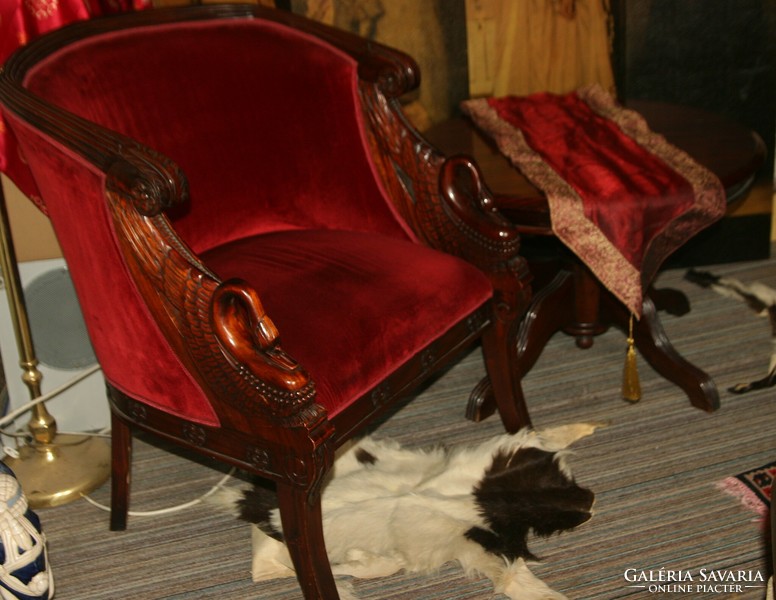 Antique gooseneck lounge set