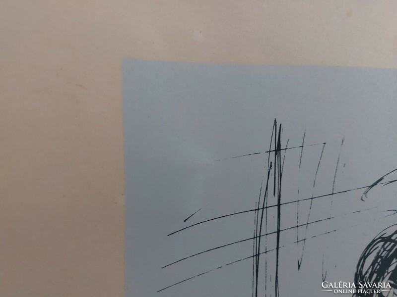 (K) Jelzett Iván Szilárd litográfia 26x37 cm