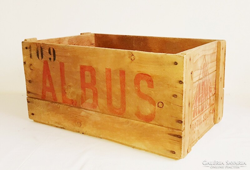 Albus shaving soap advertising wooden box