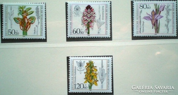 N1225-8 / Germany 1984 public welfare : orchids stamp series postal clear