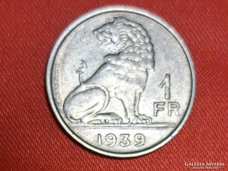 1939 Belgium 1 franc (King Leopold III (1934 - 1947) (1856)