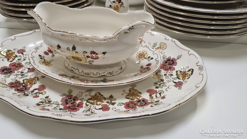 Zsolnay butterfly dinner set 25 pieces #1920