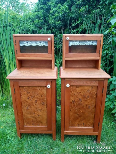 Pair of restored built-in nightstands