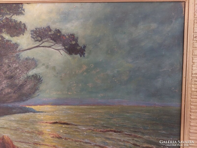 (K) Otto Albert Hirth festmény 56x66 cm kerettel
