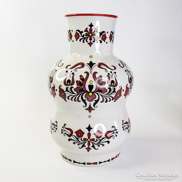 Zsolnay folk motif vase