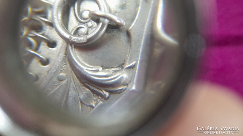 Jelzett antik 800 as ezüst osztrák szinházi pénztárca, kistáska 50gramm