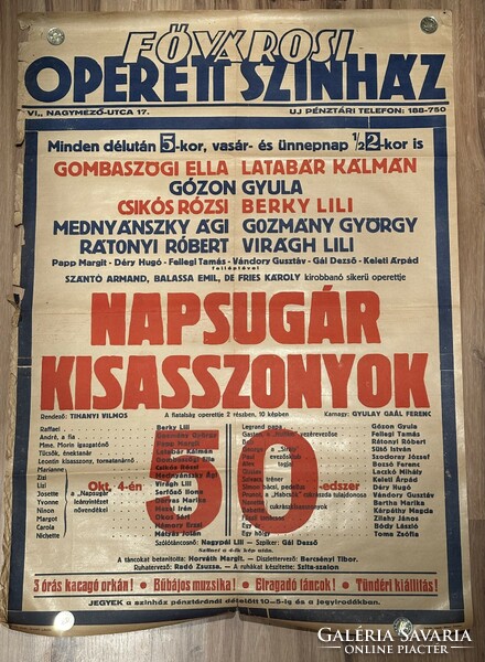 Operett színház plakát