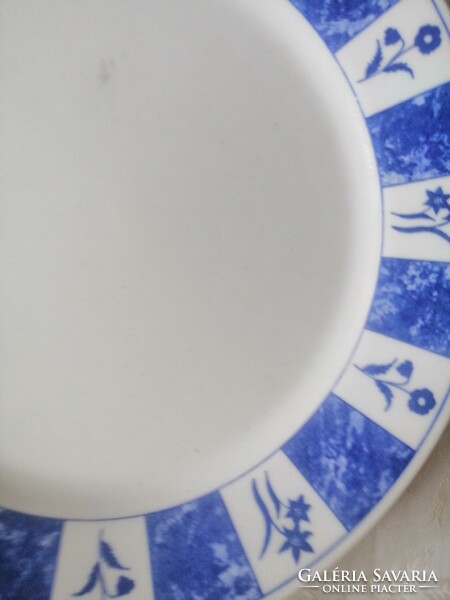 Colombia ciorona kék virágos tányér