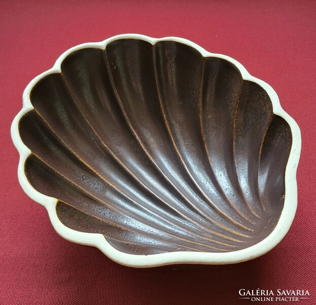 Kagyló alakú porcelán kerámia tálaló tál kínáló asztalközép sütő forma sütőtál