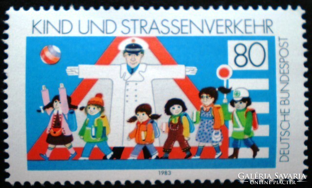 N1181 / Germany 1983 children and traffic stamp postmaster