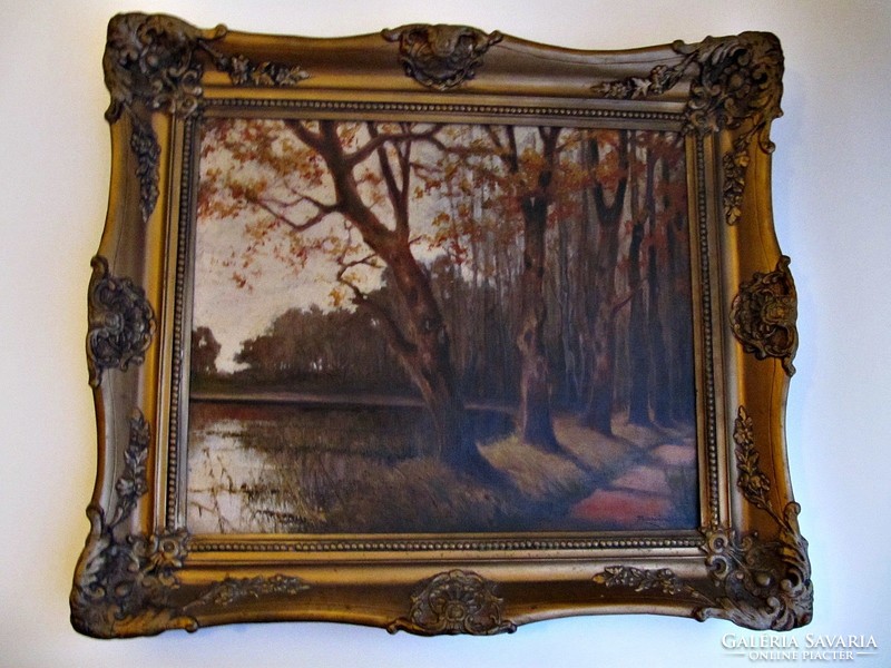 Antique oil painting. Sándor Horváth 1870-1913