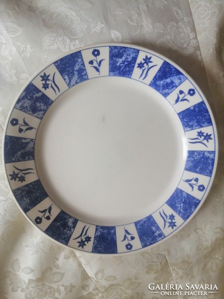 Colombia ciorona kék virágos tányér