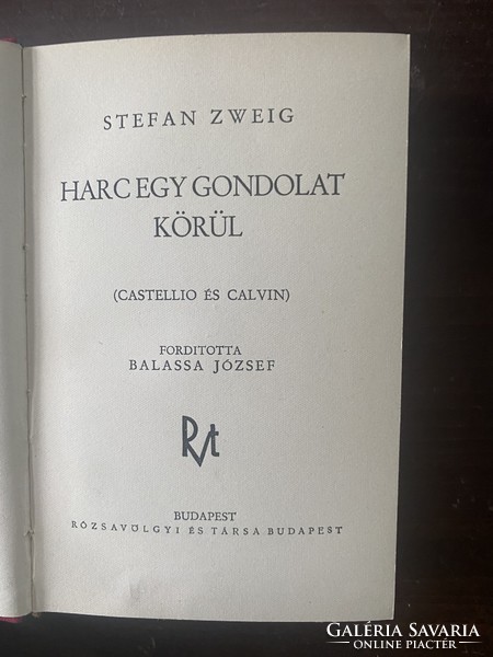 Stefan Zweig: Harc egy gondolat körül