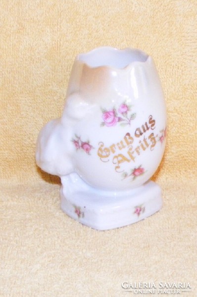 Victoria porcelain egg and duck ornament