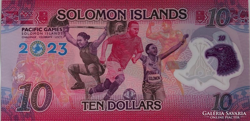 Salamon-szigetek 10 dollár, 2023 UNC bankjegy