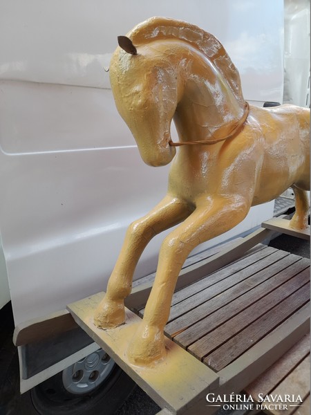 Old paper mache toy rocking horse.