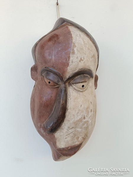 Antique African mask pende healing patient antique Congo African mask 775 drum 33 8769