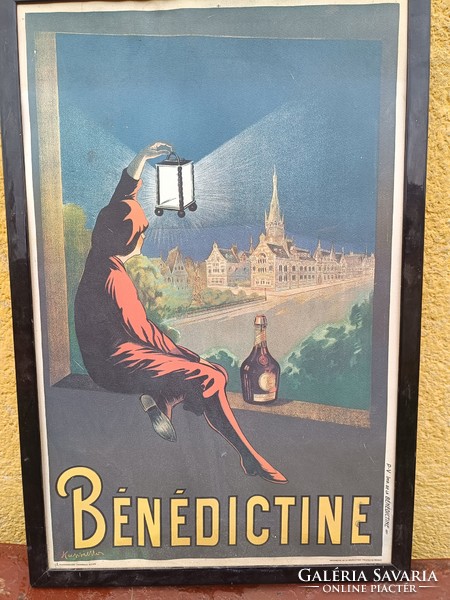 Régi Bénédictine papír plakát