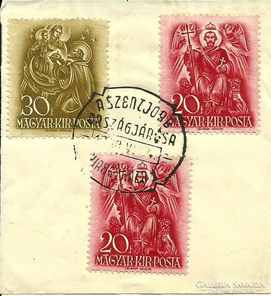 Occasional stamp = the country tour of the Holy Right, Nyíregyháza 1 (1938. Vi. 4. ?)