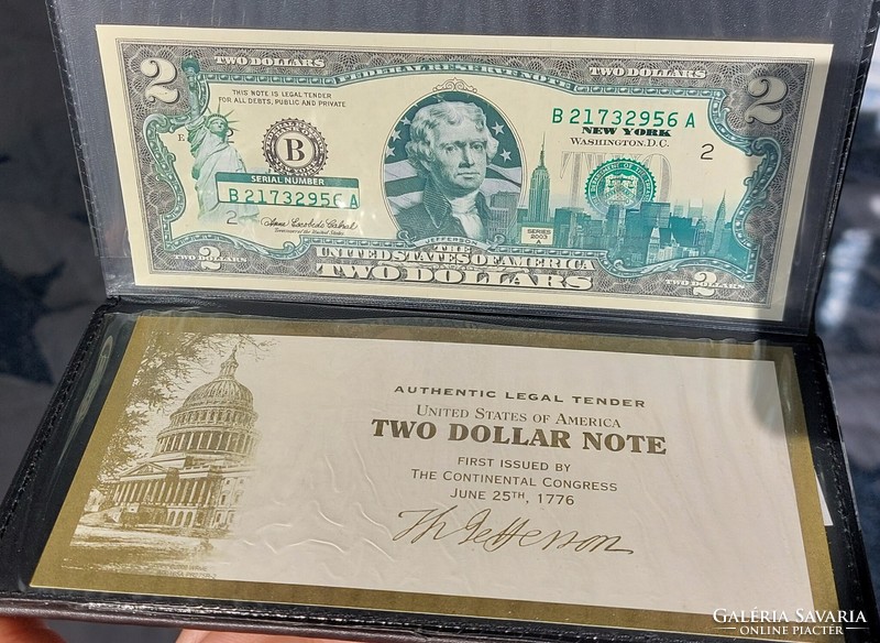 Exkluzív különlegesség! USA 2 dollár, 2003, UNC bankjegy!