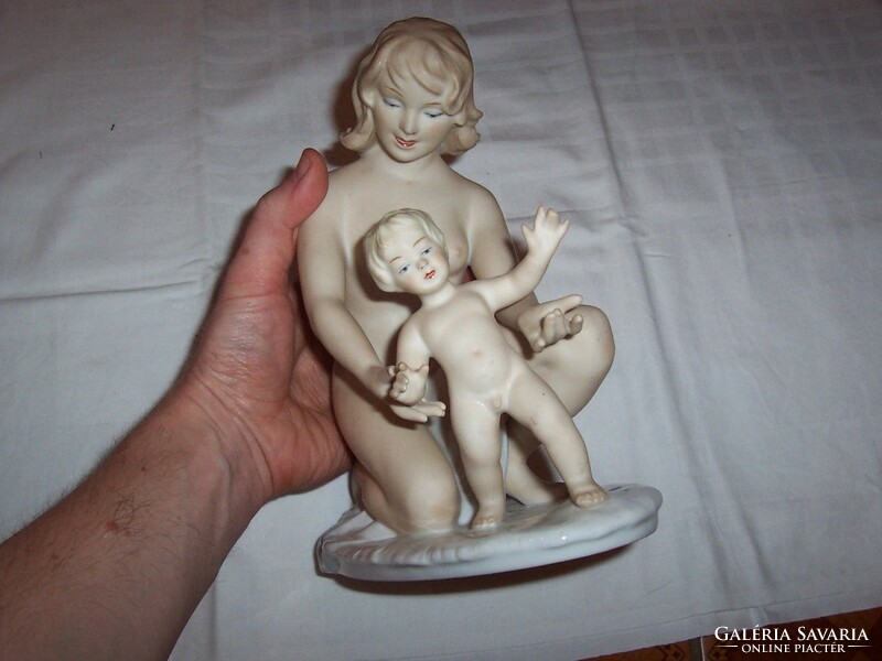 Wallendorf !!nagyon ritka!női akt anya gyermekével