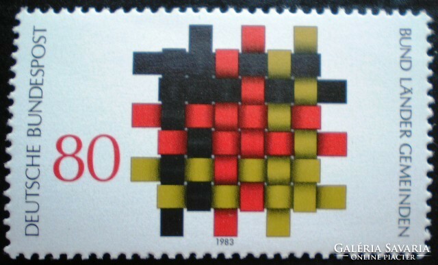 N1194 / Germany 1983 basic ideas of democracy stamp postal clerk