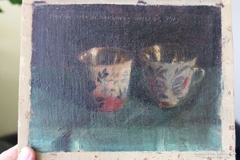 Kallós Árpád - Csendélet csészékkel