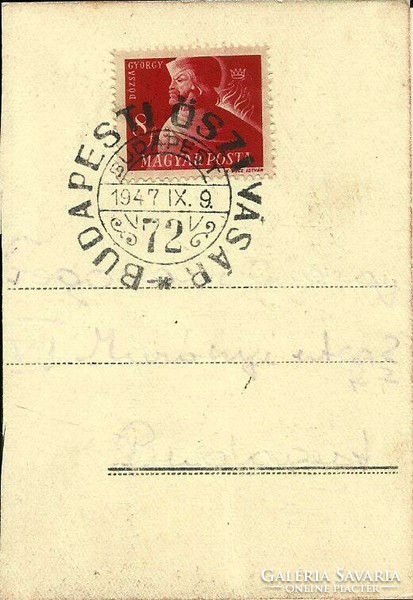 Alkalmi bélyegzés = BUDAPESTI ÖSZI VÁSÁT(1947.IX.9., BP. 72.)