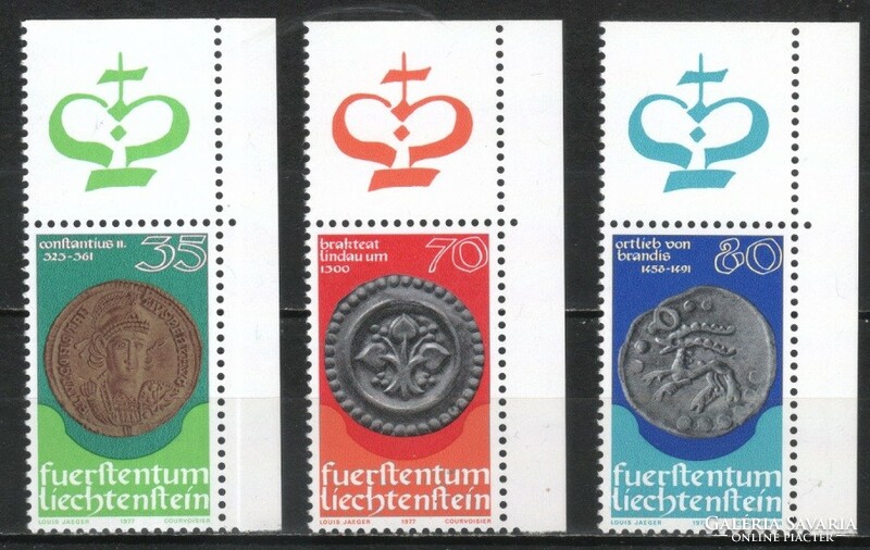 Liechtenstein  0215 Mi 677-679  postatiszta         2,50 Euró