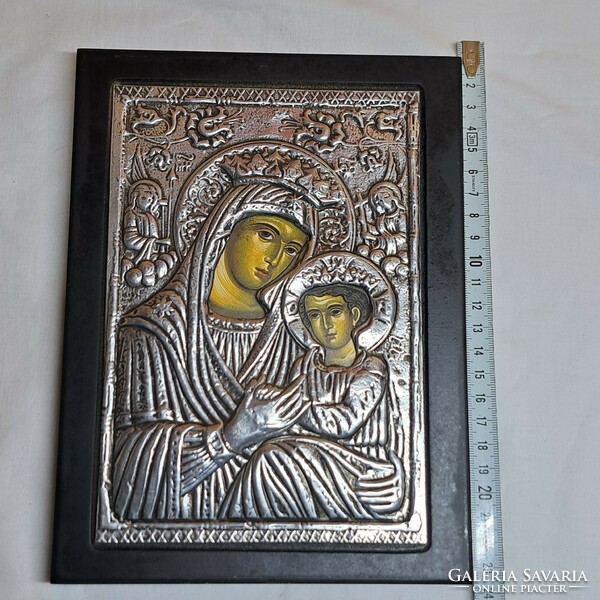 Icon with 950 silver plaque