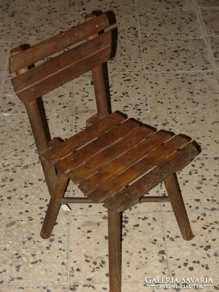 Old small chair with child chair