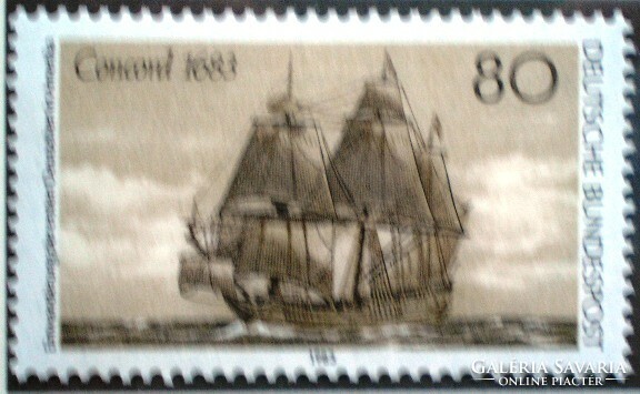 N1180 / Germany 1983 the first immigrants to America stamp postal clerk