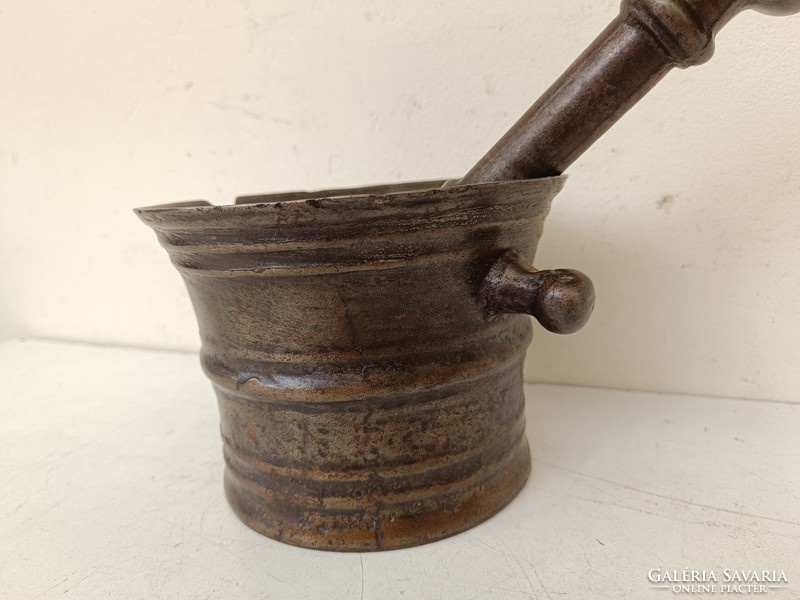Antique apothecary kitchen tool iron mortar pharmacist's tool 18th - 19th century 747 8727