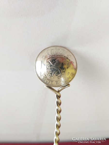 Double-headed decorative spoon made of Dutch silver coins (date 24/01.)