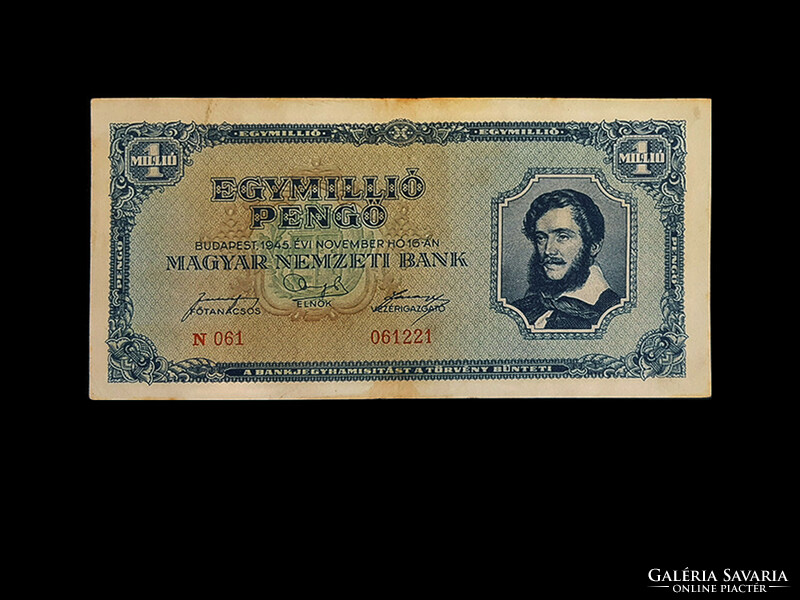 One million pengő - 1945. Inflation line 15. Member