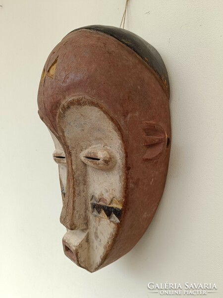Antique African mask fang ethnic group wood grain African mask 732 drum 44 8717