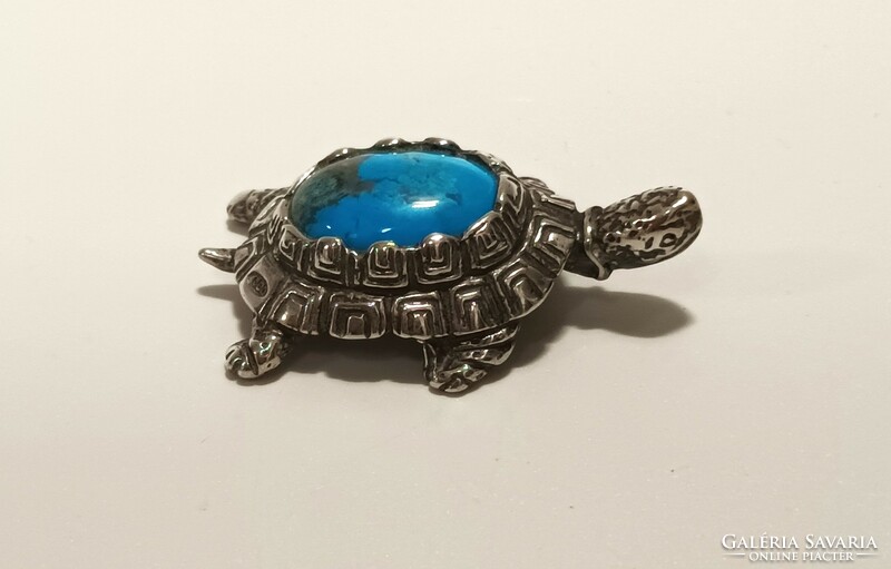 Silver with turtle stone