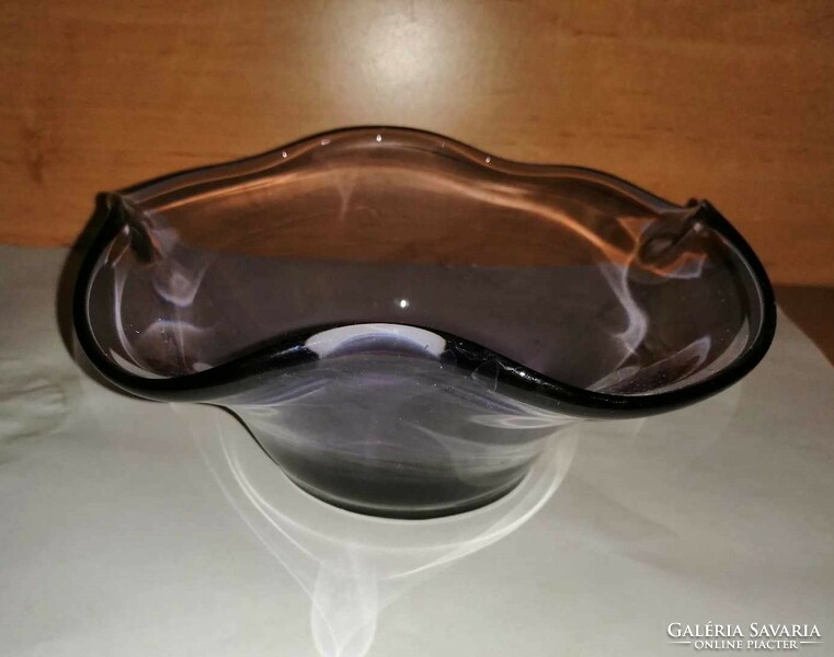 Purple glass bowl, table center, offering - 20.5 cm (6p)