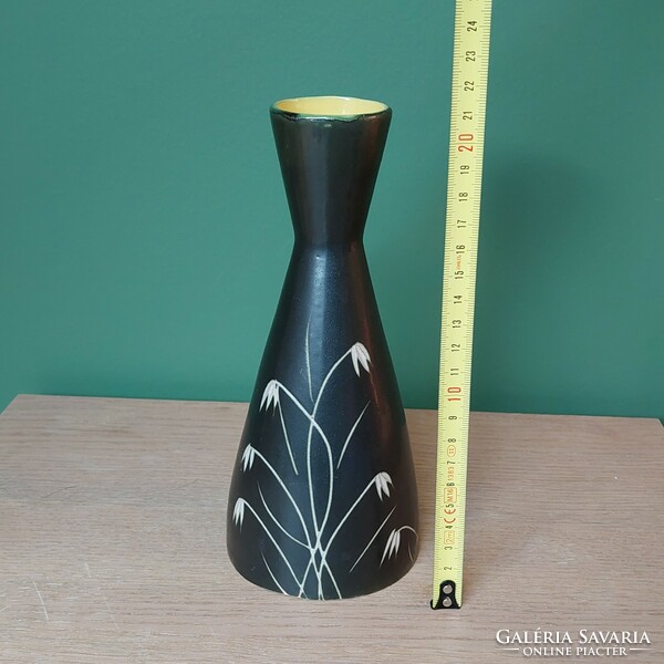 Retro German vase with engraved pattern
