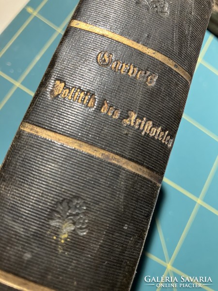 1799 Politik des Aristoteles antique book / ex libris / for the library of lawyer Sándor Fleischmann