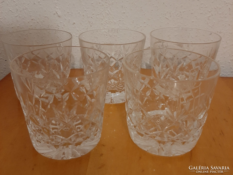 5 db Whiskys kristály üvegpoharak