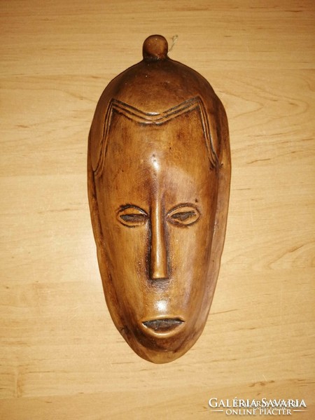 Afrikai kerámia maszk falikép - 23 cm (bb)