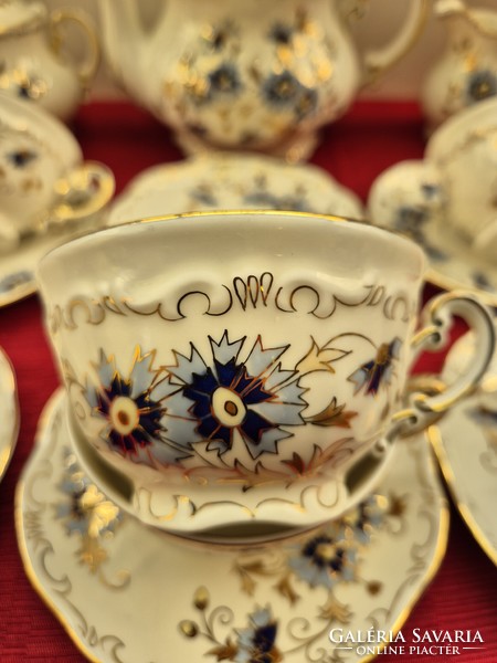 Zsolnay cornflower tea set