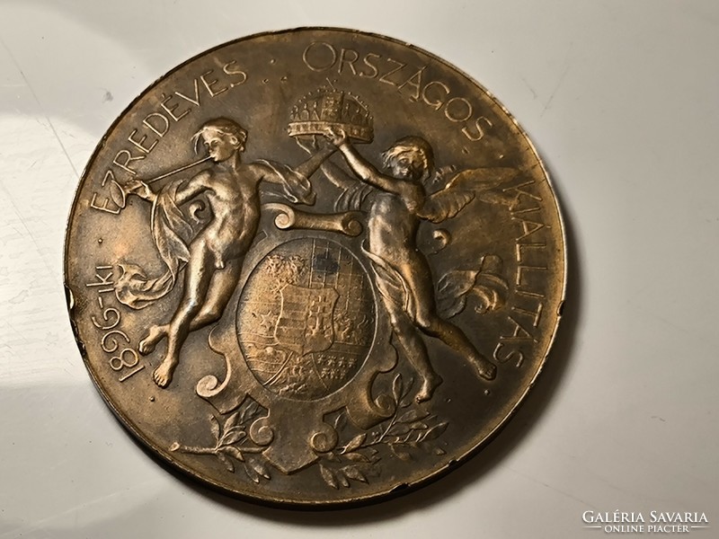 1896 Ezredèves Országos Kiállíttás bronz èrem
