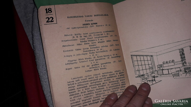 1940. Szablya János: Új magyar otthon kiállítás ALMANACH évkönyv BELSŐ ÉPÍTÉSZET képek szerint