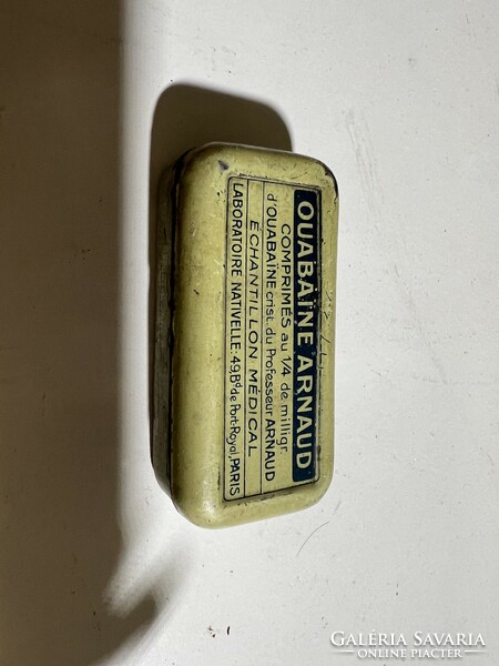 Gyógyszeres fém doboz az 1905-ös évekből, amerikai,6 cm-es. 4811