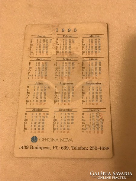 Card calendar 1995. The world can be known... Officina nova