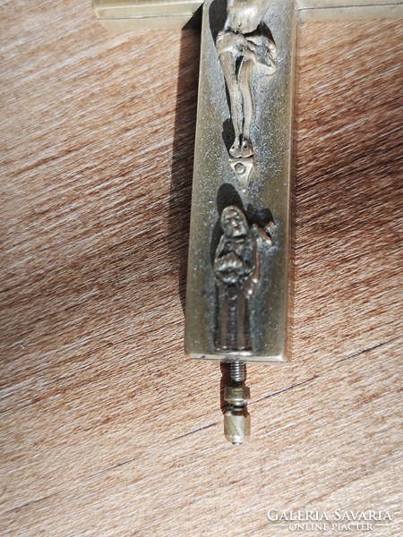 Antique relic, crucifix holding relic, pendant 75x39 mm