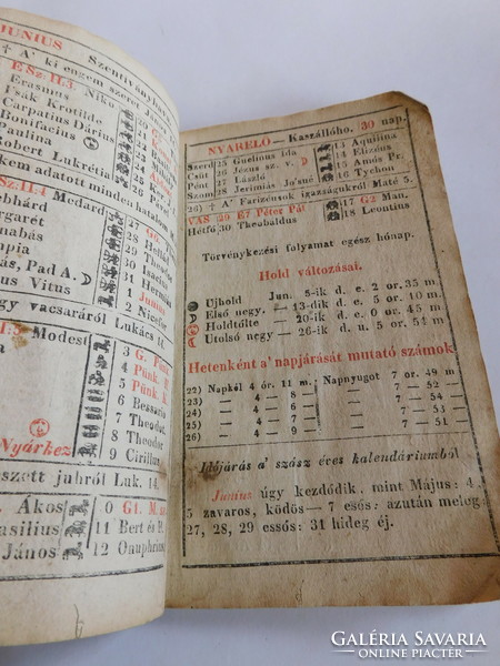 Antik könyv Székely kalendárium 1845-ös évre